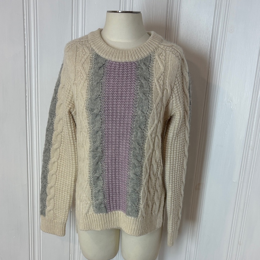 CYNTHIA ROWLEY Wool–Alpaca Blend Thick Knit Sweater – Size L (New Without Tags)